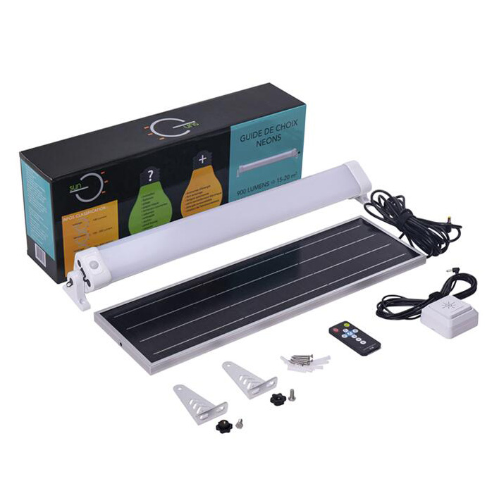 emergency solar led batten light kit with usb charge