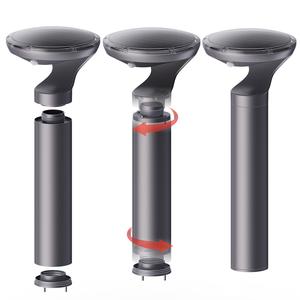 quality solar bollard light