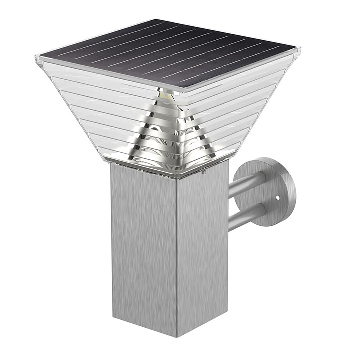 square shape solar wall light